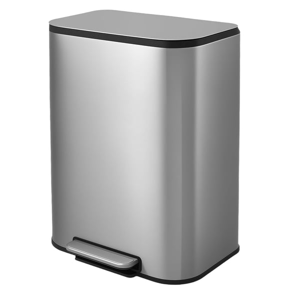 50L Fingerprint Resistant Step Stainless Steel Kitchen Trash Can