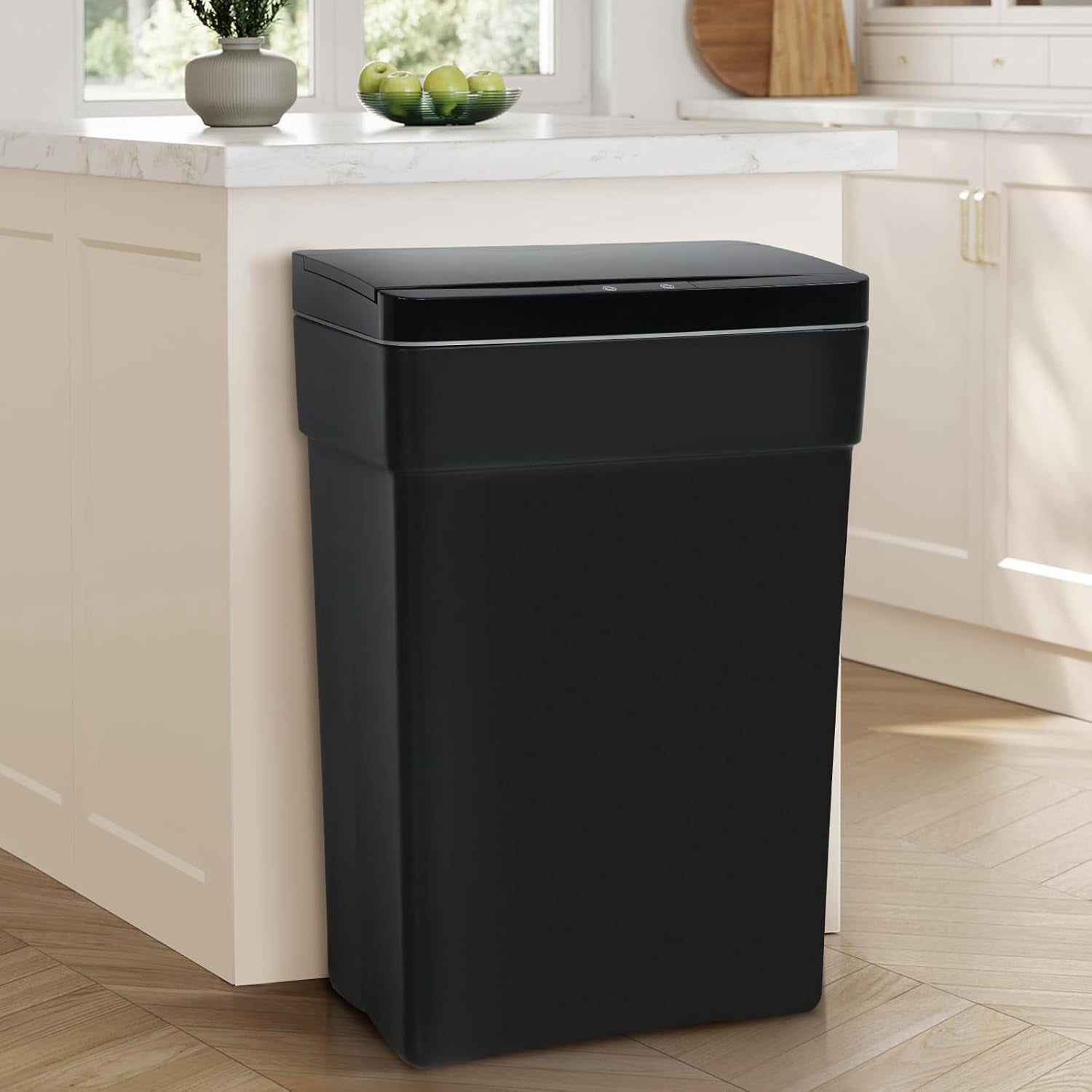 50L / 13 Gallon Kitchen Trash Can with Lid, Fingerprint-Resistant ...