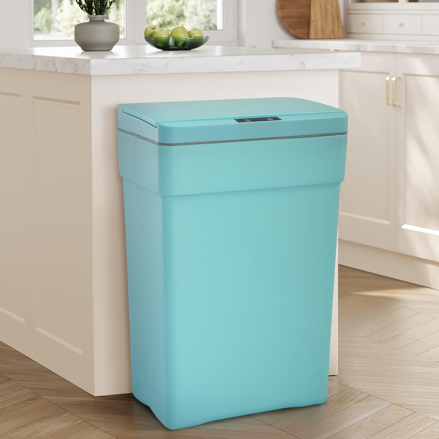 50L / 13 Gallon Kitchen Trash Can with Lid, Fingerprint-Resistant Automatic Garbage Can, Large ...