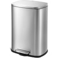 thumbnail image 1 of 50L/13Gal Heavy Duty Hands-Free Stainless Steel Commercial/Kitchen Step Trash Can, Fingerprint-Resistant Soft Close Lid Trashcan, 50L / 13 GAL, 1 of 9