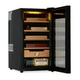 thumbnail image 1 of 50L Black Cooling & Heating Cigar Humidor 3 in 1 Electronic Humidor Cabinet with Lights Control System& Wood Shelves Gift for Men, 1 of 7