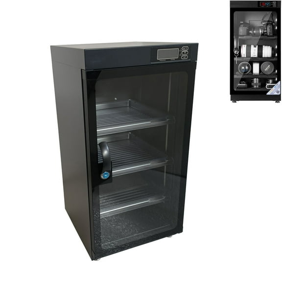 50L Digital Dehumidify Dry Cabinet Box 2 Shelf Camera & Lens anti-mold storage