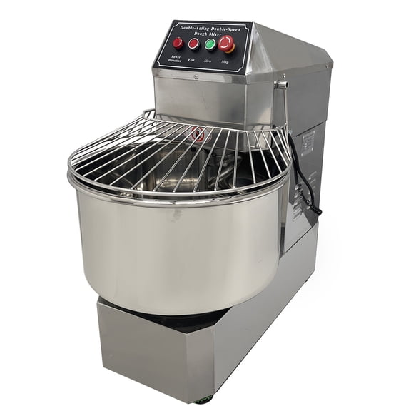 50L Double Action Double Speed Dough Mixer Pizza Bakery Flour Mixing Machine 110V