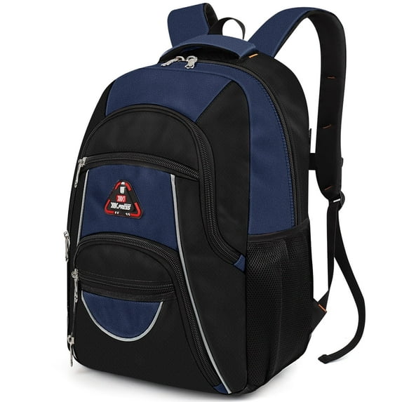 Extra Large Travel Backpack with Laptop Pocket,35L Lightweight Travel Work College School Bag for Men and Women,Navy,06512