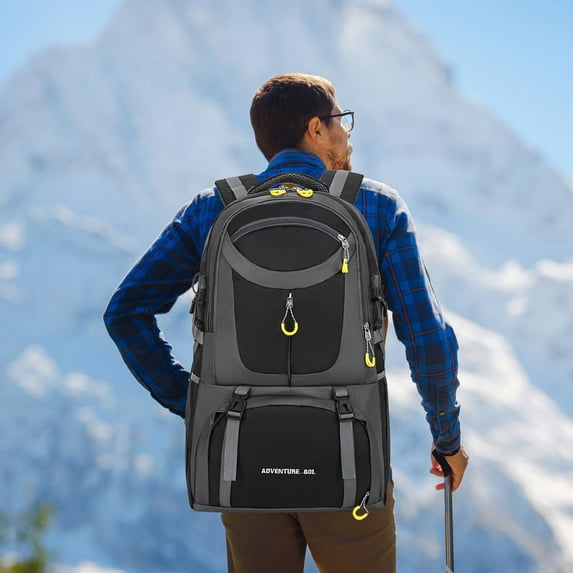 50L Hiking Backpack for Men Women, Lightweight Waterproof Mountaineering Travel Backpack, Large Capacity Camping Trekking Bag with Rain Cover, Outdoor Backpack