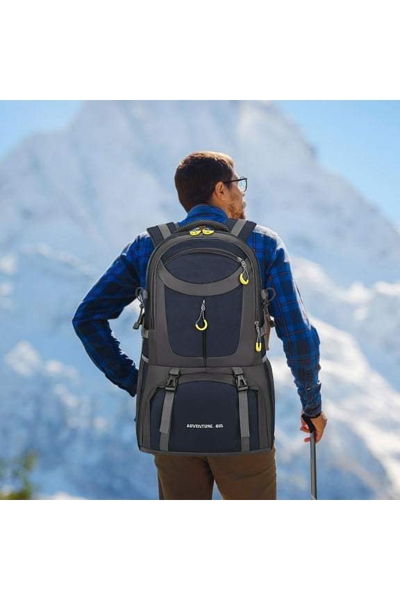 50L Hiking Backpack for Men Women, Lightweight Waterproof Mountaineering Travel Backpack, Large Capacity Camping Trekking Bag with Rain Cover, Outdoor Backpack