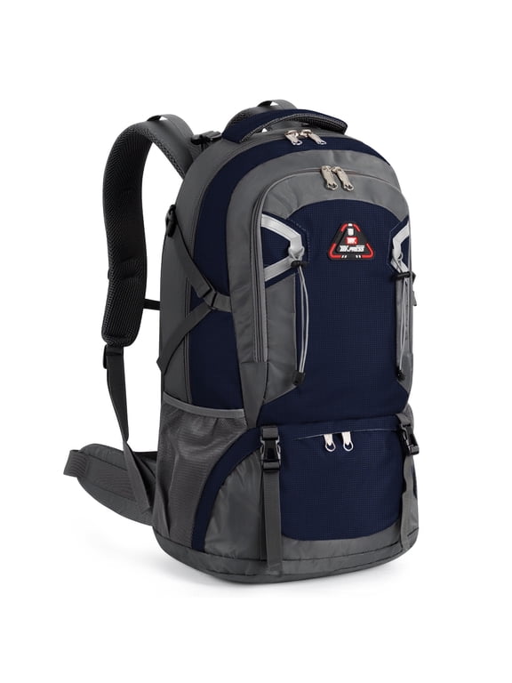 50L Hiking Backpack for Men Women, Outdoor Camping Backpacking Backpack, Lightweight Travel Bag, Navy - 8013