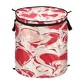 thumbnail image 1 of 50L Large Capacity Foldable Elastic Storage Basket Laundry Basket Abstract Red Hearts, 1 of 7