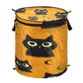 thumbnail image 1 of 50L Large Capacity Foldable Elastic Storage Basket Laundry Basket Repeating Pattern Of Big-eyed Cat, 1 of 7