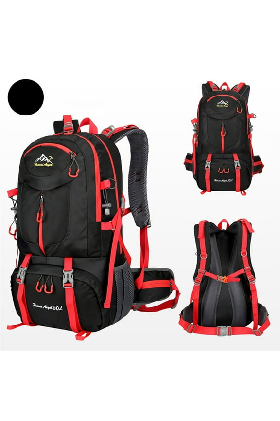 50L Lightweight Hiking Backpack for Men and Women, Water-Resistant Outdoor Camping Backpack with Breathable Back Support, 45+5 Liter Capacity for Travel and Trekking