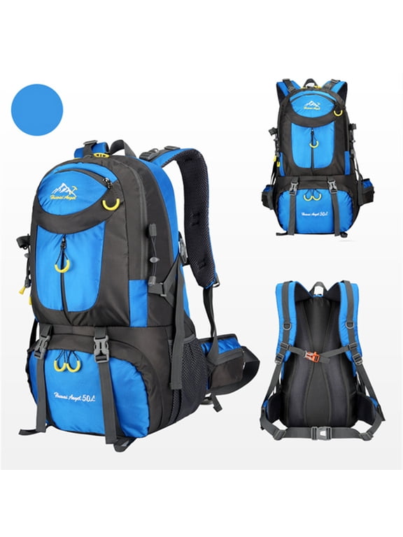 50L Lightweight Hiking Backpack for Men and Women, Water-Resistant Outdoor Camping Backpack with Breathable Back Support, 45+5 Liter Capacity for Travel and Trekking