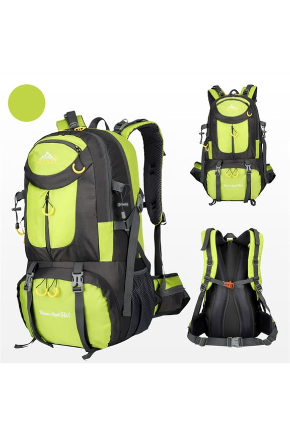50L Lightweight Hiking Backpack for Men and Women, Water-Resistant Outdoor Camping Backpack with Breathable Back Support, 45+5 Liter Capacity for Travel and Trekking