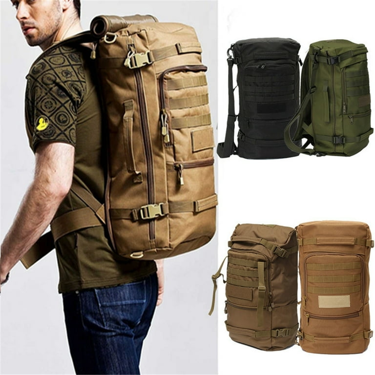 Polyester Black 55L Backpack Trekking Bag, For Camping & Hiking at