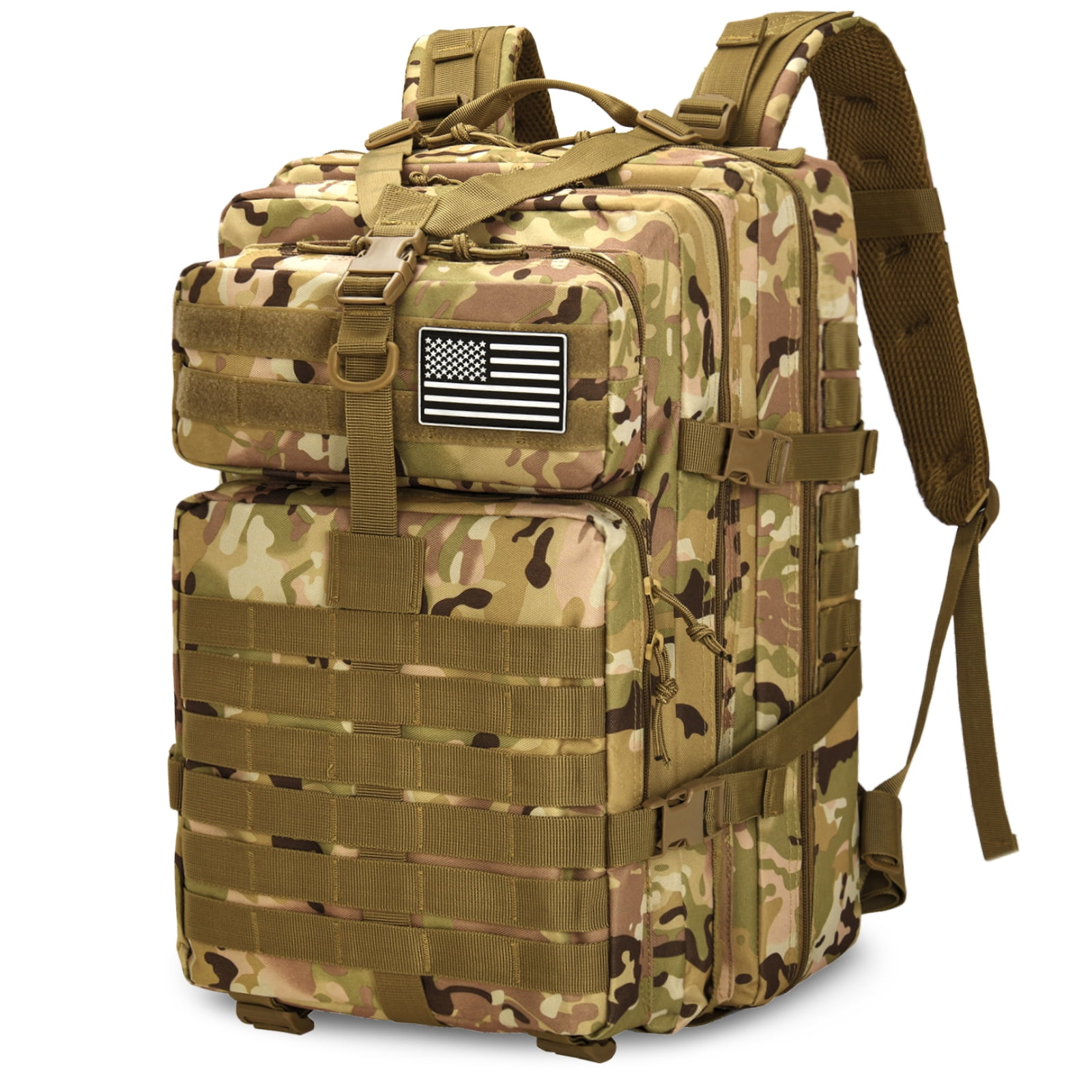 50L Military Tactical Backpacks, Large Molle Army Assault Pack 3 Day Bug Out Bag, Outdoor