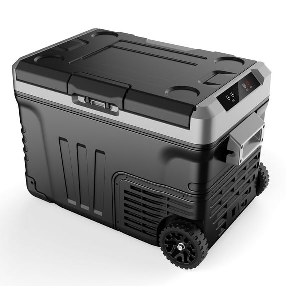 50L Refrigerator 53Qt RV Car Refrigerator Portable Refrigerator Freezer 12/24V DC & 100-240V AC