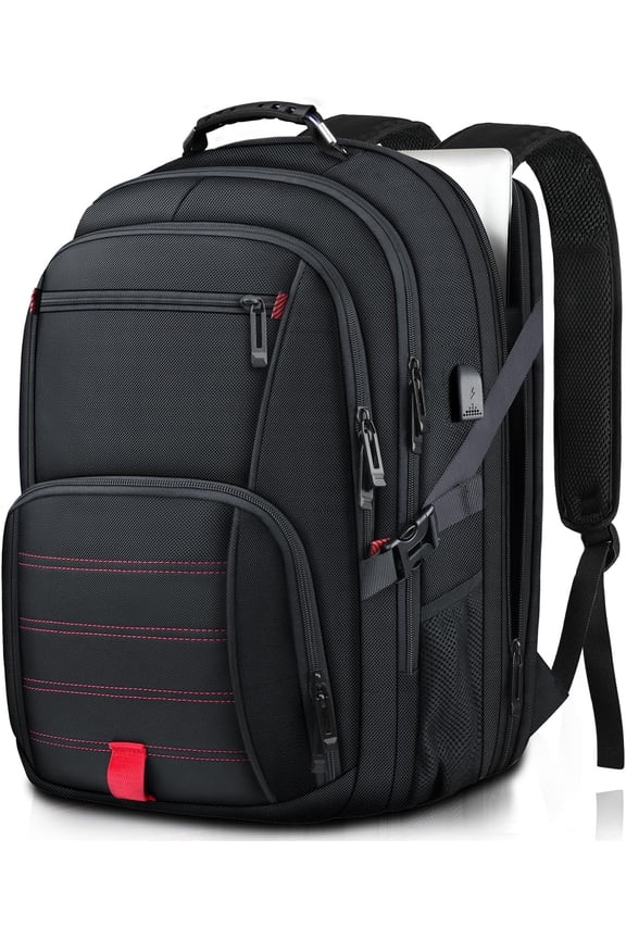 50L Travel Backpack, Backpack, Laptop Backpack for Men, big Backpack, Water Resistant TSA Approved Business Work College School Computer Bag with USB Port, Fits 17 Inch Laptops