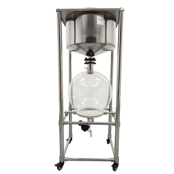 50L Vacuum Buchner Funnel Lab Glass Bottle Filter System with Discharge Valve 0.098Mpa