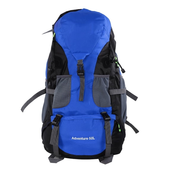 50L Waterproof Sports Daypack Climbing Hiking Outdoor Travel Backpack for Men Women, Blue / 22.0 x 14.2 x 9.1 inches
