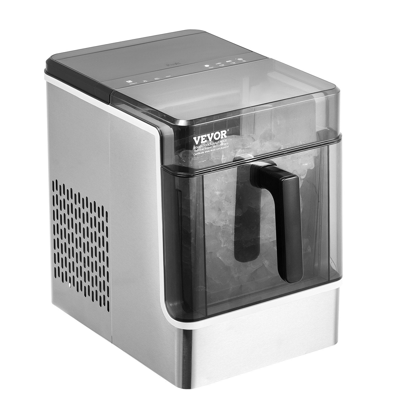 50Lbs/24H Portable Ice Maker with Self-Cleaning Function, 3 Adjustable Cube Sizes, Compact Countertop Design
