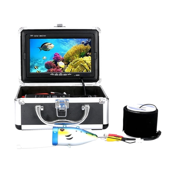 50M 1000tvl Underwater Fishing Video Camera Kit 12 PCS LED Lights with7" Inch Color Monitor Waterproof Underwater Fish Finder