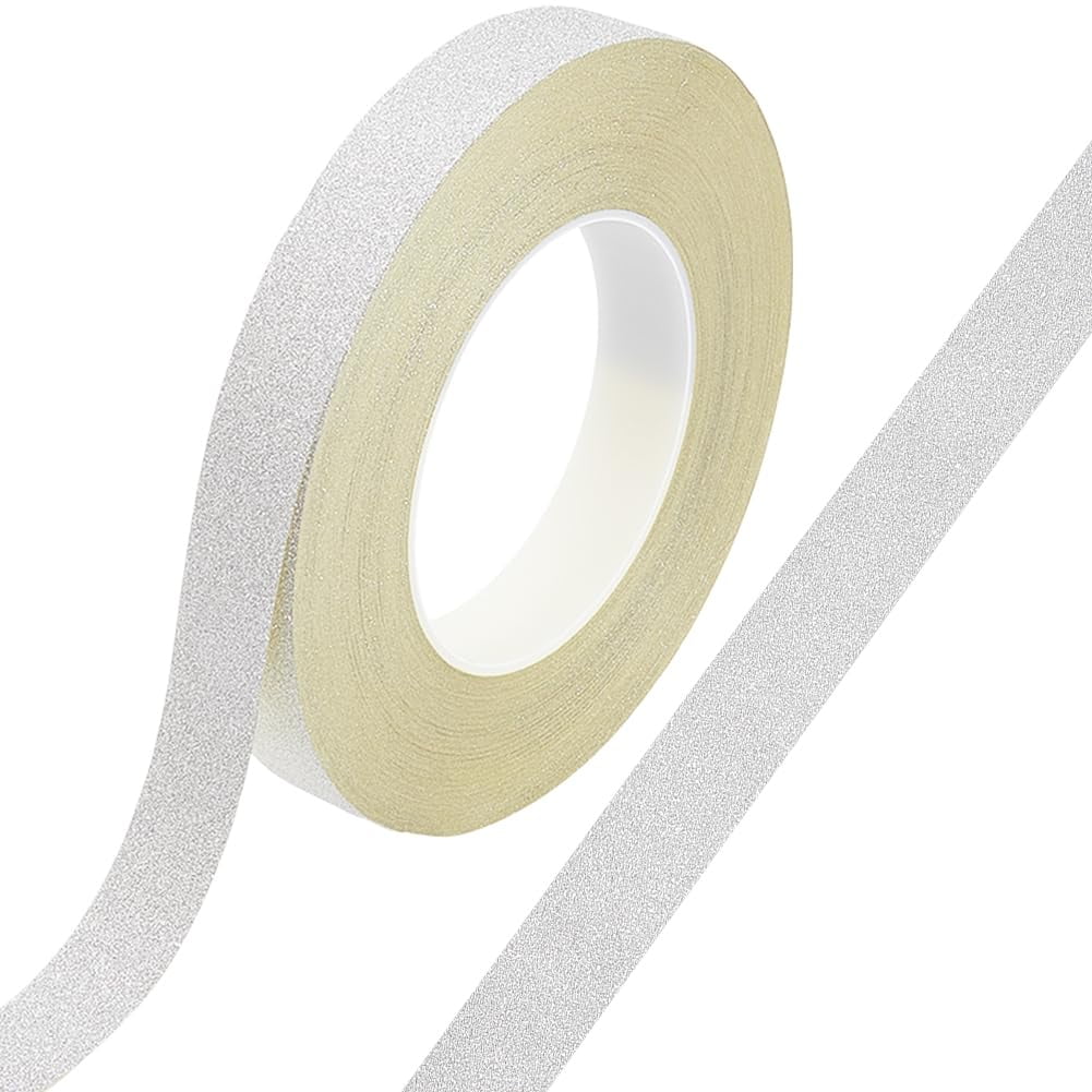 50M*20mm Glitter Adhesive Tape Foil Masking Tapes Silver Washi Paper ...
