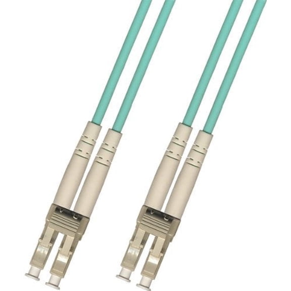50M LC-LC Multimode Duplex 10 Gigabit 10gb Fiber Optic Cable (50/125) Aqua 50 Meter