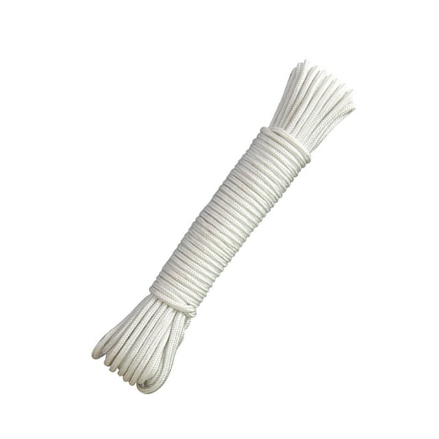 50M Solid Braided Nylon Rope and Weather Resistant Rope for Camping Indoor and Outdoor Sports