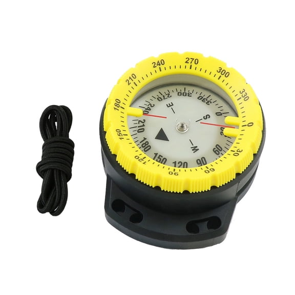 50M Underwater Diving Compass Luminous Dive Wrist Compass Waterproof Navigation Tool With Elastic Rope For Diving Camping And Other Outdoor Activity
