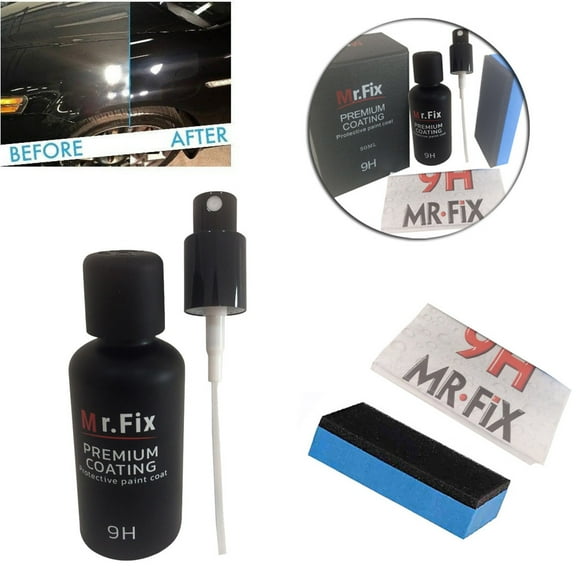 50ML Mr Fix 9H Car Ceramic Coating – Oxidation Resistant Liquid Spray, Hydrophobic Glass Coating, Nano Paint Sealant for Auto Protection, Scratch & UV Resistant Finish