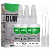 50ML Multifunctional Glue, Welding High-Strength Oily Glue, Universal Super Glue, Instant Bonding, Strong Adhesion, Repairs Last Long Time for Metal, Wood, Ceramics,Leather, Glass 3Pcs