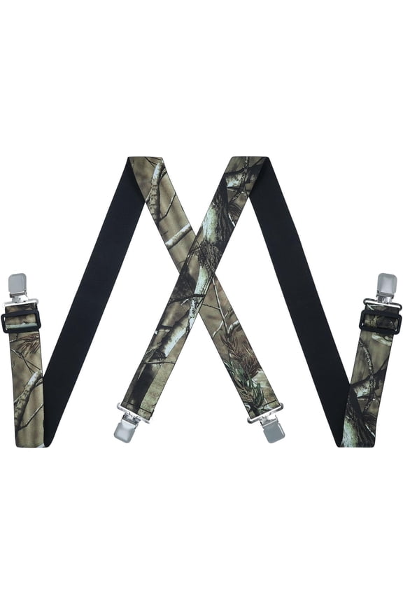 50MM Wide Men Trouser Braces - X Shape Adjustable Elasticated Heavy Duty with Strong Metal Clips