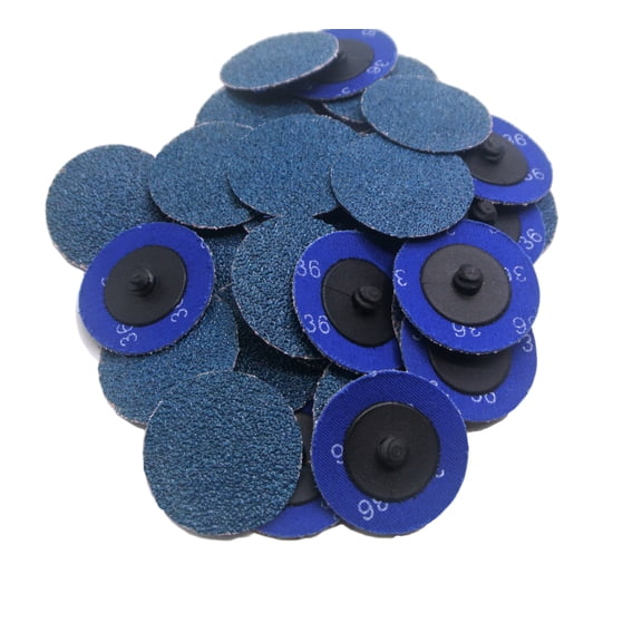 50PACK 120 Grit 2 in Zirconia Roll Lock Sanding Disc Die Grinder Quick Change