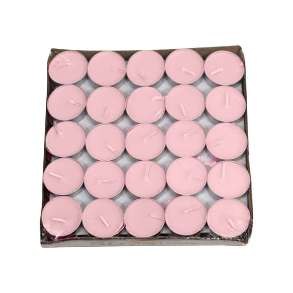 50PC Citronella Scented Tea Light,Scented Candle Against Insect,Insect Candle Scented Light,Pink