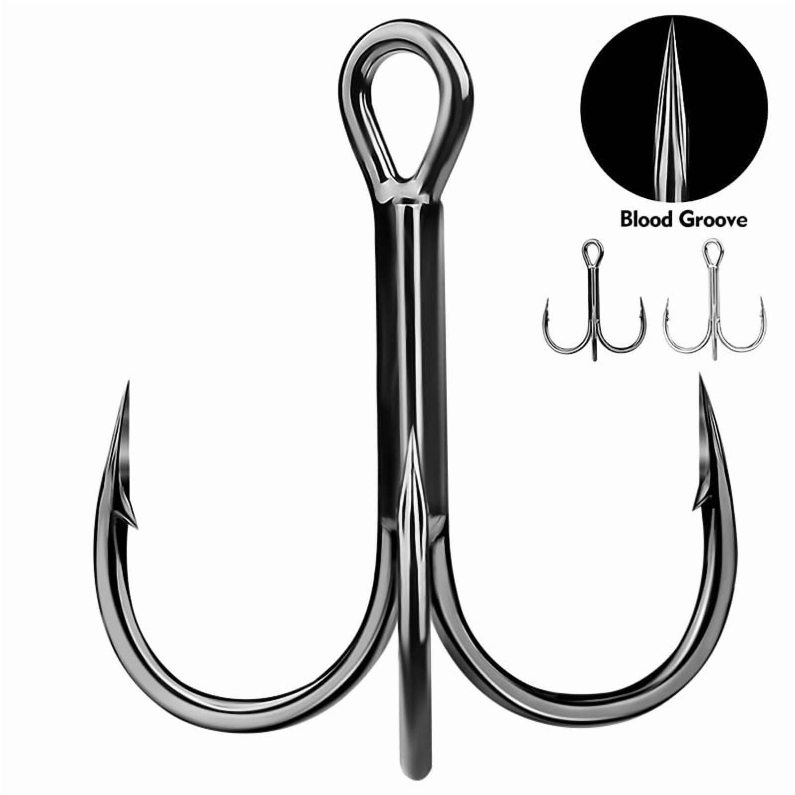 50PC Enhanced Triple Hook Blood Groove Hook Three Claw Spear Butterfly 50PC Enhanced Triple Hook Blood Groove Hook Three Claw Spear Butterfly