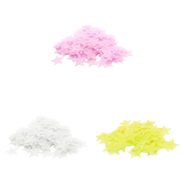 50PC Kids Bedroom Fluorescent Glow In The Dark Snowflake Wall Stickers