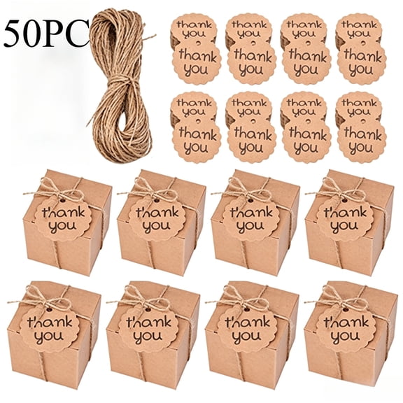 50PC  Mini Suitcase Candy Boxes Travel Gift Box Paper Wedding Birthday Christmas Favor Present Packing Thank You
