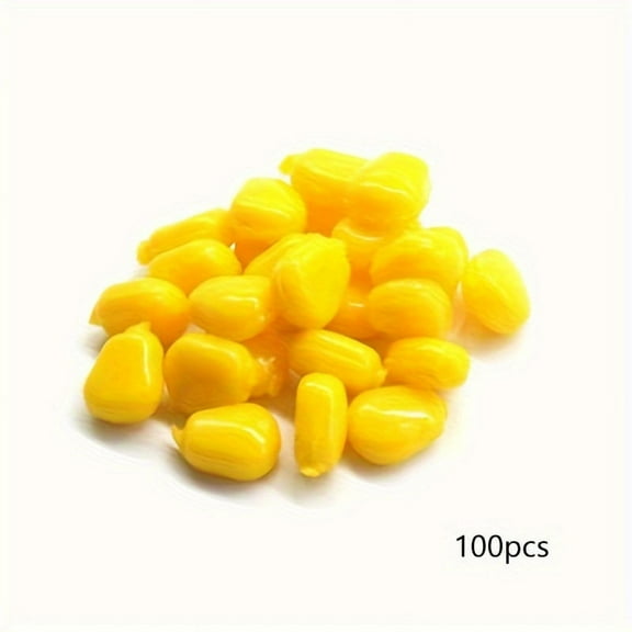 50PC Realistic Corn Kernels Fishing Lure with Natural Flavor - Soft Bait for Effective Fishing