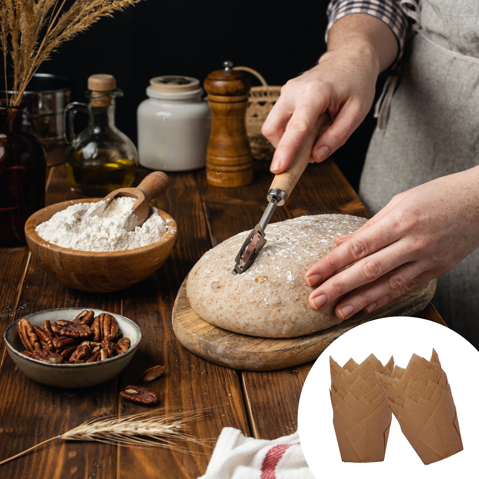 50PC Upgraded Multifunctional Baking Cloud Selection Flower Cupcake 8x8