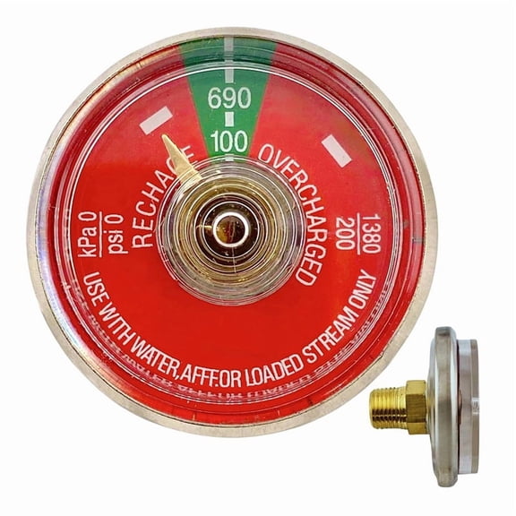 50PCS 1-100PSI Pressure Gauge for Portable Water Fire Extinguishers Fits for , Ansul 1/8inch NPT Thread