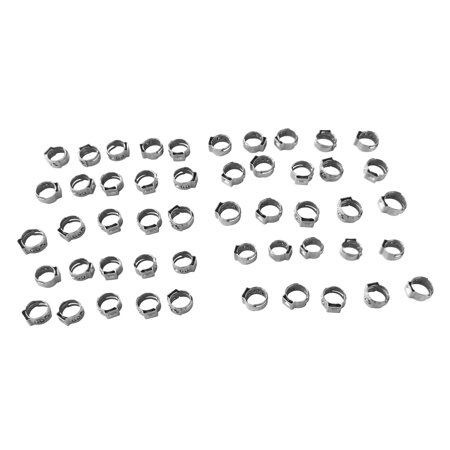 50PCS 1/2" PEX Stainless Steel Ear Clamp Cinch Rings Crimp Pinch Fitting 17.5MM