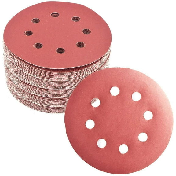 50PCS 1000 Grit 5 inch Sanding Discs Hook Loop 8-Hole Orbital Sander Paper Pad