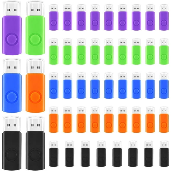 50PCS USB 2.0 thumb flash drives (128MB * 5 colors)
