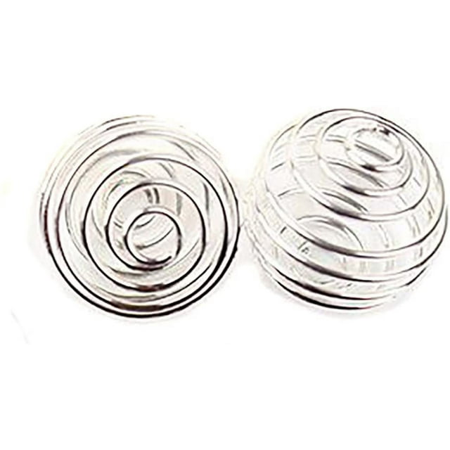 50PCS 13 x 14.5mm Spiral Bead Cages Pendants Findings Lava Stone Beads