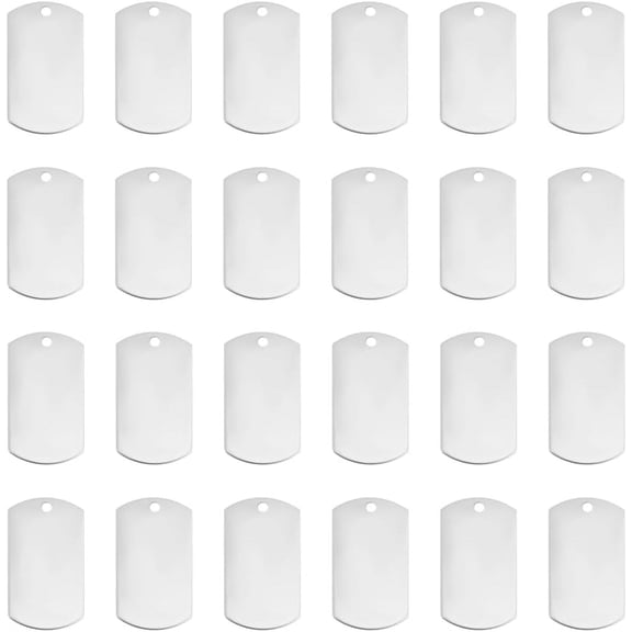 50PCS 3mm Rectangle Stamping Blank Tags Stainless Steel Pendants Rectangle Blank Stamping Tag Pendants Charm Findings for Stamping Engraving Bracelets Necklaces Jewelry Making DIY