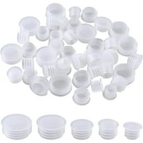50PCS 5 Sizes Plastic Salt And Pepper Shaker Stopper 3/8 to 3/4 Inch Replacement Plug Bottle Stoppers Reusable Clear Round End Insert Bottle Inner Plugs for Bottles Pipes Metal Tubing Fence