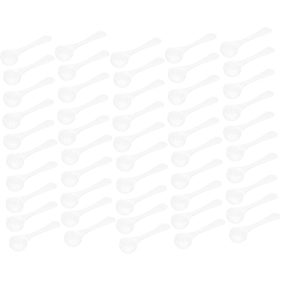 50PCS 5 ml Measuring Micro Scoop, Powder Fertilizer Scoop Plastic Tablespoon Measurement Plastic Spoon