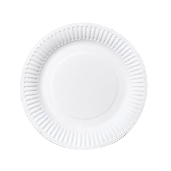 50PCS 6 Inch Disposable Party Paper Plates White DIY Baby Birthday Party Decorative Paper Dinner Plates