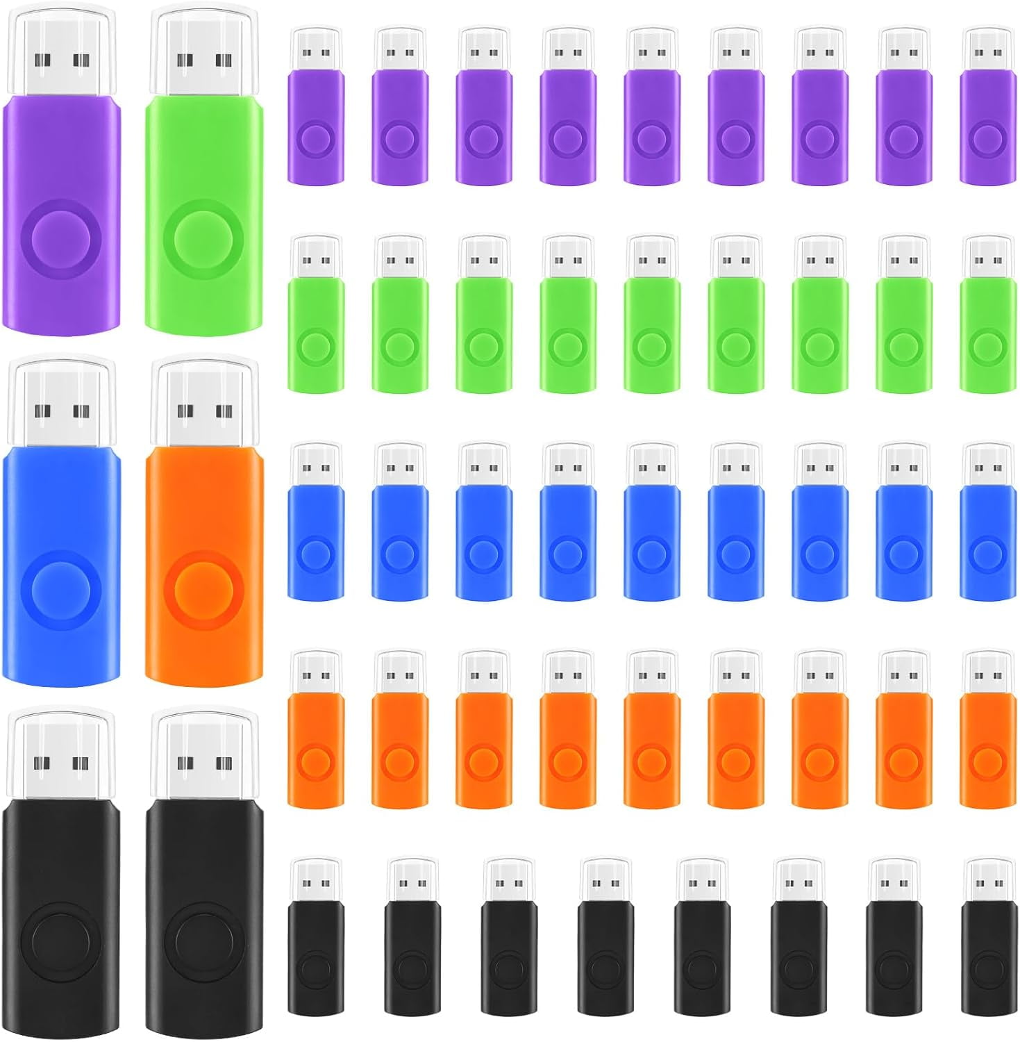 50PCS 64GB USB 2.0 thumb flash drives (64GB*50PACK 5 Colors)