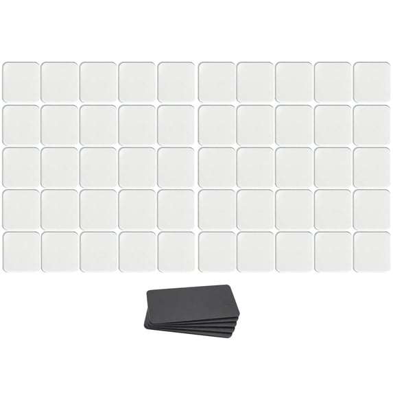 50PCS Acrylic DIY Fridge Magnets Picture Square Photo Frames Clear Craft Set for Home Classroom Office Cabinet Decoration Gift