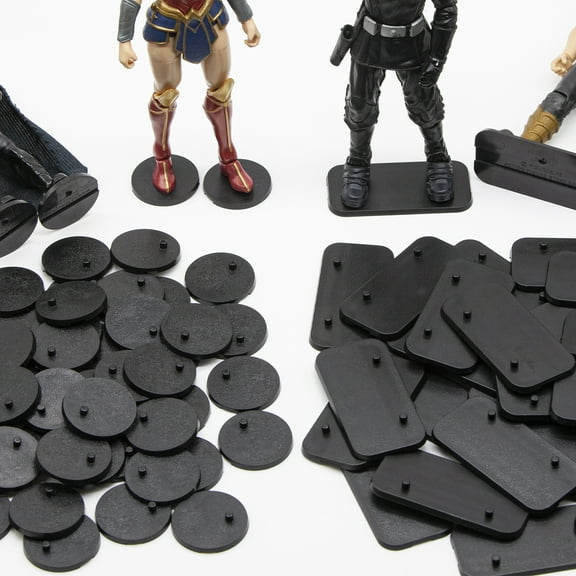 50PCS Action Figure Stand Compatible with 6inch Legends Series/DC/MOTU/GI JOE Models Figures Display Bases Holder Accessories Square & Round